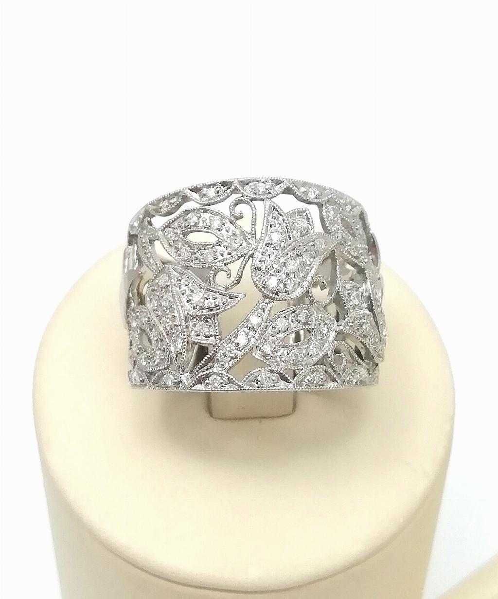 Кольцо золотое женское 585 белое с бриллиантами вз002430-1 7,42гр